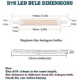 thumbnail image 5 of 10W LED R7s Bulb 118mm, 110V Double Ended R7s Base Tube, 360 Degree Beam Angle, 2 Pack [Warm White 3000K], 5 of 5