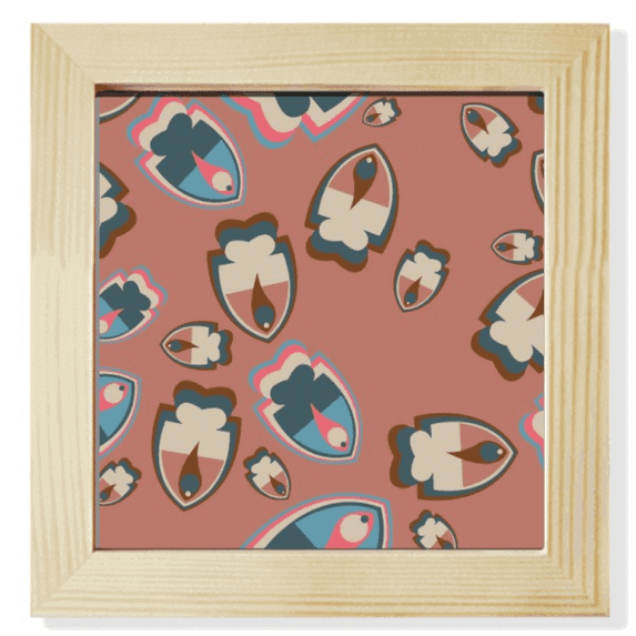 Color Blocks Tropical Fishes Square Picture Frame Wall Tabletop Display