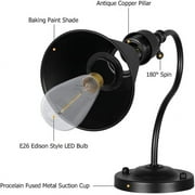 Swing Arm Wall Lamp - Rustic Vintage Wall Sconce Lighting 2 Pack Black