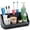 Black Marble, variant on Wood Toothbrush Holders for Bathrooms Countertop Organizer - Detachable 7 Slots Bathroom Decor and Accessories, Wooden Bathroom Sink Storage Organization, Caddy, Tray, Brown
