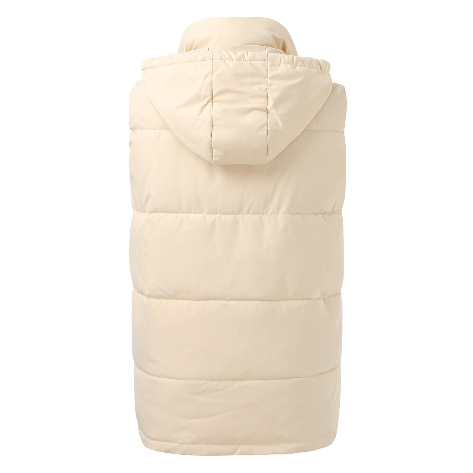 Brnmxoke Puffer Vest for Women Cold Weather,Womens Long Puffer Vest Women's Down Coats & Jackets Winter Coats Sleeveless Warm Zip Up Jacket Best Outerwear
