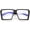 Black Gold / Clear, variant on Oversize Modern Chunky Square Eyeglasses Flat Clear Lens 60mm (Black Gold / Clear)
