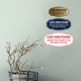 thumbnail image 2 of Signs ByLITA Victorian Lost and Found Report Lost Items at the Information Desk ABS Plastic | Laser Engraved | Easy Installation | Elegant Design Sign (Navy Blue / White) - Medium, 2 of 8