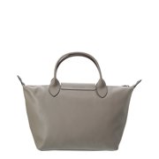 Longchamp Le Pliage XS Leather Short Handle Tote, Grey