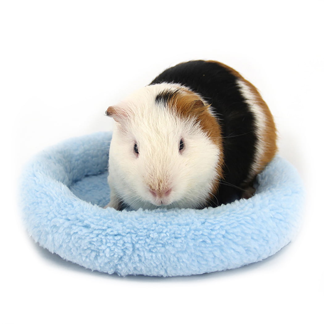 2 Pack Soft Fleece Sleeping Bed Round Warm Sleep Cage Mat Pad for Guinea Pig 