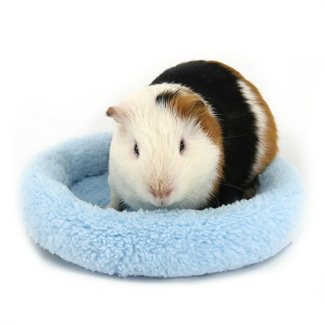 Hamster Bed Forme Ronde Peluche Douce Chaude Lit pour Cochon d'Inde Petit Animal Tapis de Couchage
