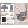 thumbnail image 4 of Columpio para bebés para exteriores, asiento seguro de lona y madera para interiores, columpio para bebés para niños pequeños, columpio para bebés para exteriores con cinturón de seguridad,, 4 of 7