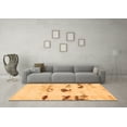 thumbnail image 3 of Ahgly Company Indoor Square Solid Orange Modern Area Rugs, 5' Square, 3 of 4