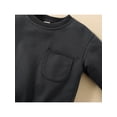 thumbnail image 6 of aturustex Toddler Boys Fall Clothes Solid Color Long Sleeve Sweatshirt Tops and Elastic Casual Pants Outfits, 6 of 9