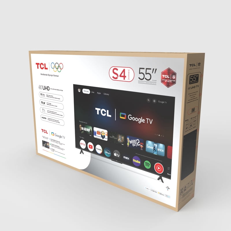 TCL 55" Class S41CG Series 4K UHD LED Smart Google TV (Limited Edition) - Dolby Vision HDR & Dolby Atmos, Google Assistant & Amazon Alexa Compatible with Voice Remote - 55S41CG gallery view
