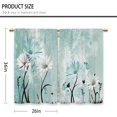 thumbnail image 2 of Farmhouse Flower Kitchen Curtains Teal Rustic Daisy Floral Small Short Cafe Window Curtains Country Vintage Turquoise Rod Pocket Bathroom Window Drapes Treatment Tier Curtains (26x36 Inch), 2 of 6