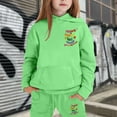 thumbnail image 4 of Tween Winter Girls Outfits Set Tracksuit With Print Hoodie Joggers Warm Kids, 4 of 4