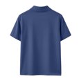 thumbnail image 4 of Quarter Zip Pullover Men Short Sleeve Stand Collar Athletic Sports Casual Outodoor Workout Shirt Fathers Gift, 4 of 4