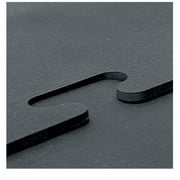 Gym Floor Center Mat by RB Rubber Products - Mega-Lock, Black