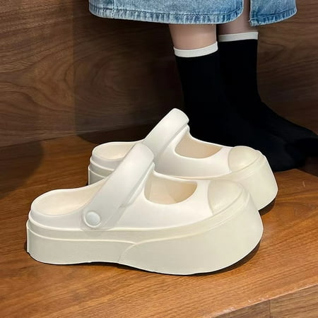 

2024 New Mary Jane Children‘s Slippers Non-slip Wear-resistant Girls Summer Outer Wear Thick-soled Internet-famous Sandals Hole Shoes