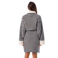 thumbnail image 3 of Just Love Women's Plush Velour Robe – Soft Hooded Bathrobe for Lounging and Relaxing (Houndstooth, Small), 3 of 3