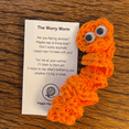 thumbnail image 2 of Handmade Emotional Support Worry Worm Gift, Crochet Worry Worm Inspirational Cares , Cute Knitted Gift,C, 2 of 5