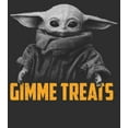 thumbnail image 2 of Women's Star Wars: The Mandalorian Halloween Grogu Gimme Treats  Racerback Tank Top Black Heather X Small, 2 of 4