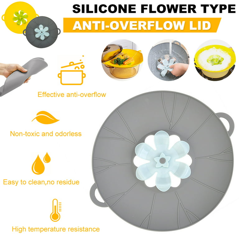 Silicone Spill Stopper Lid, Silicone Boil Over Safeguard Anti