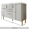 thumbnail image 4 of Castle Place Modern 45"L x 30"H Sideboard Accent Cabinet, Light Grey, 4 of 6