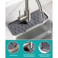 thumbnail image 3 of Silicone Kitchen Faucet Sink Splash Guard, Gray Rubber Dry Mat for Kitchen and Bathroom Countertop Protection (Gray), 3 of 7