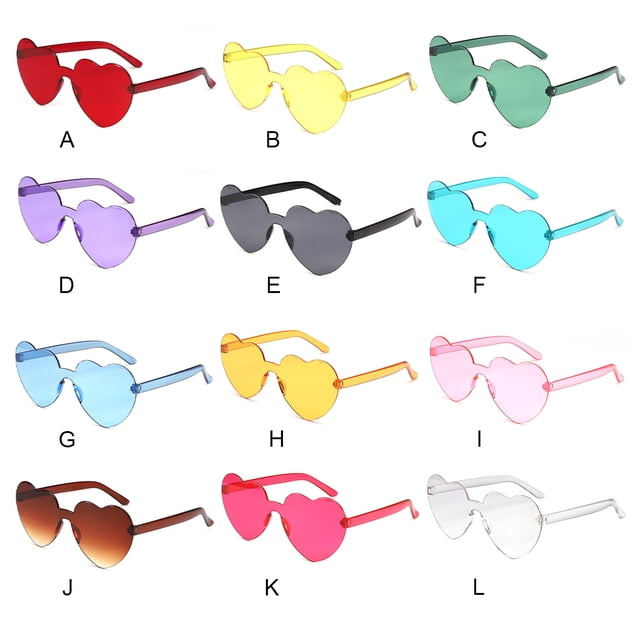 Transparent Jelly Color Anti-sunburn Cute Eyewear Retro Easy polycarbonate. They Matching Rimless Glasses Exquisite Appearance for Party Lake Blue