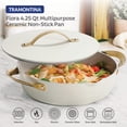 thumbnail image 4 of Tramontina Fiora 4.25-Quart Multipurpose Ceramic Non Stick Cooking Pan with Lid, White, 4 of 6