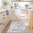 thumbnail image 4 of 2x3 Area Rugs for Entryway, Washable Modern Abstract Small Rug Neutral Soft Non Slip Throw Rugs Stain Resistant Indoor Floor Door Mat for Kitchen Entrance Bedside Laundry Room(Blue, 2'x3'), 4 of 15
