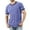 Blue, variant on Men's Deep V Neck Short Sleeved T Shirt Cotton Elastic Bottoming Shirt Stand Up Collar In Summer,M