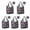 Dark Halloween Pattern, variant on 5 Pack Foldable Shopping Bag,Dark Purple Halloween Ghosts with Boo Reusable Grocery Bags with Pockets,Large Reusable Tote Bags with Handles Waterproof & Lightweight