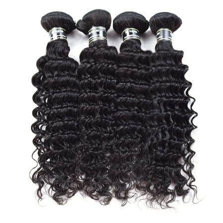 Deep Wave Hair Weave - Beroyal Malaysian Hair Weave Deep Wave 4 Bundles Virgin Human Hair, 14