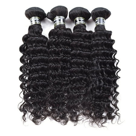 Beroyal Malaysian Hair Weave Deep Wave 4 Bundles Virgin Human Hair,