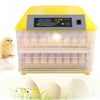 96-Egg Practical Fully Automatic Poultry Incubator Yellow & Transparent