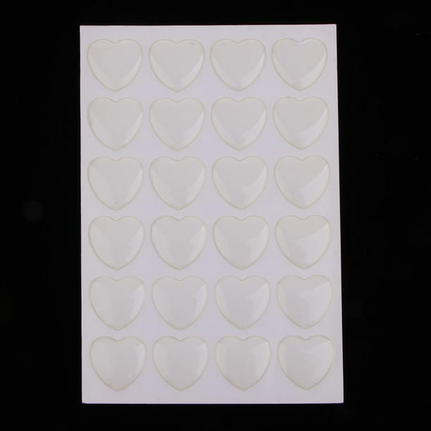 Resina Transparente Epoxi Cúpulas s Cabujones Artesanías Adornos álbum de Recortes Hallazgos Tapa de Botella Colgantes Decoración Manualidades Corazón de 1 pulgada Macarena Pegatinas de epoxi claro redondas