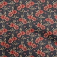 thumbnail image 1 of oneOone Velvet Red Fabric Floral Retro Sewing Fabric By The Yard Printed Diy Clothing Sewing Supplies 58 Inch Wide, 1 of 5
