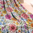 thumbnail image 3 of Pioneer Flower Blanket,Comfortable Soft Flannel Throw Blanket,All Season,Warm Lightweight Blankets for Sofa Bed Couch Living Room Chair,40"x50"(100x130cm), 3 of 4