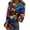 Multicolor(Pumpkin Ghost), variant on Halloween Tops for Women Trendy Long Sleeve Slim Funny Pumpkin Ghost Tunic Tops Holiday Fall Spring Crew Neck Ribbed Basic Tees Multicolor S