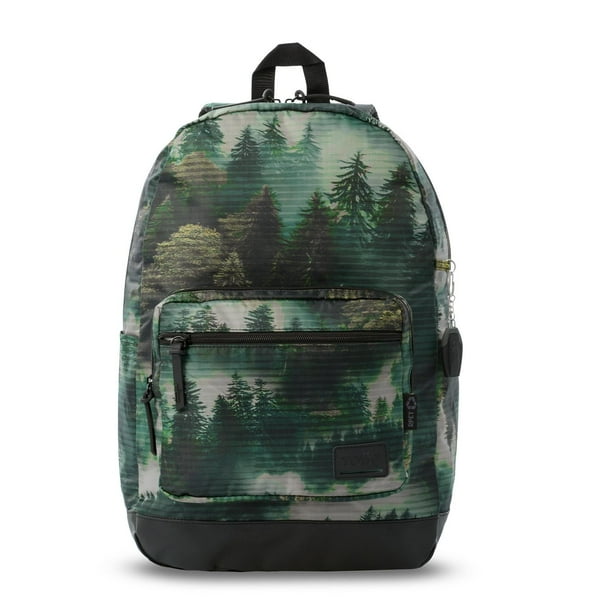 TOTTO Mochila Grande Porta Laptop 14 Repelente a Líquidos | Escuela - Oficina - Viaje | 19 L - TOCAX verde oscuro G