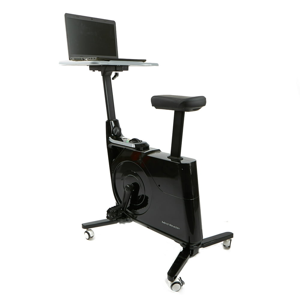 Mind Reader Exercise Bicycle with Desk, Home Office Exercise Cycle