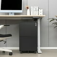 thumbnail image 4 of Mobile Steel Cabinet with 2 Lockable Drawers and Wheels for Office Under Desk Storage Solution, 4 of 7