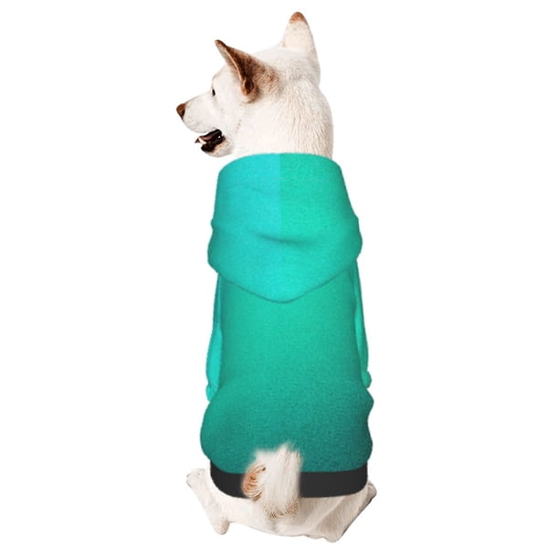 Balery Turquoise Light Blue Sudadera con Capucha para Perros Pequeños – Ropa para Mascotas, Disfraz para Perros y Gatos, Ideal para Fiestas y Cosplay-XX-Large