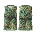 thumbnail image 2 of Gaeub Succulents Men's Mesh Basketball Jersey, Quick-Drying Sleeveless Top S-4XL, Loose Muscle Tank Top -Medium, 2 of 9