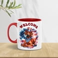 thumbnail image 4 of Rhodesian Ridgeback Patriotic Welcome for 4Th of July Independence Day 11oz Accent Two-tone Mug Ridgebacks Dog Lover Gifts Coffee Tea Cup - 00010, 4 of 5