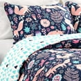 thumbnail image 5 of Lush Decor Pixie Fox Kids Animal Print Reversible Quilt, Twin, Navy, 3-Pc Set, 5 of 11