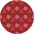 thumbnail image 1 of Ahgly Company Machine Washable Indoor Round Transitional Red Area Rugs, 7' Round, 1 of 7
