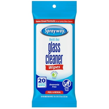 Sprayway SW199R Ammonia-Free Glass Cleaner Wipes, Fresh Scent, 20 Count