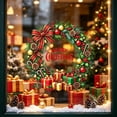 thumbnail image 2 of Bell Wreath Christmas Wreath Window Clings, Static PVC Holiday Decals for Glass Doors, Windows, Storefronts, Mirrors, and Seasonal Party Decor, 2 of 6
