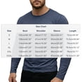 thumbnail image 3 of Stamzod Men's Long Sleeve T-Shirts Muscle Crewneck Basic Tee Tops Casual Undershirts Yoga Gym Sports Workout Shirts Navy C XL, 3 of 6