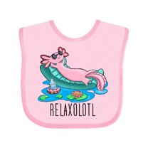Inktastic Relaxolotl- Cute Axolotl on Summer Vacation Boys or Girls Baby Bib
