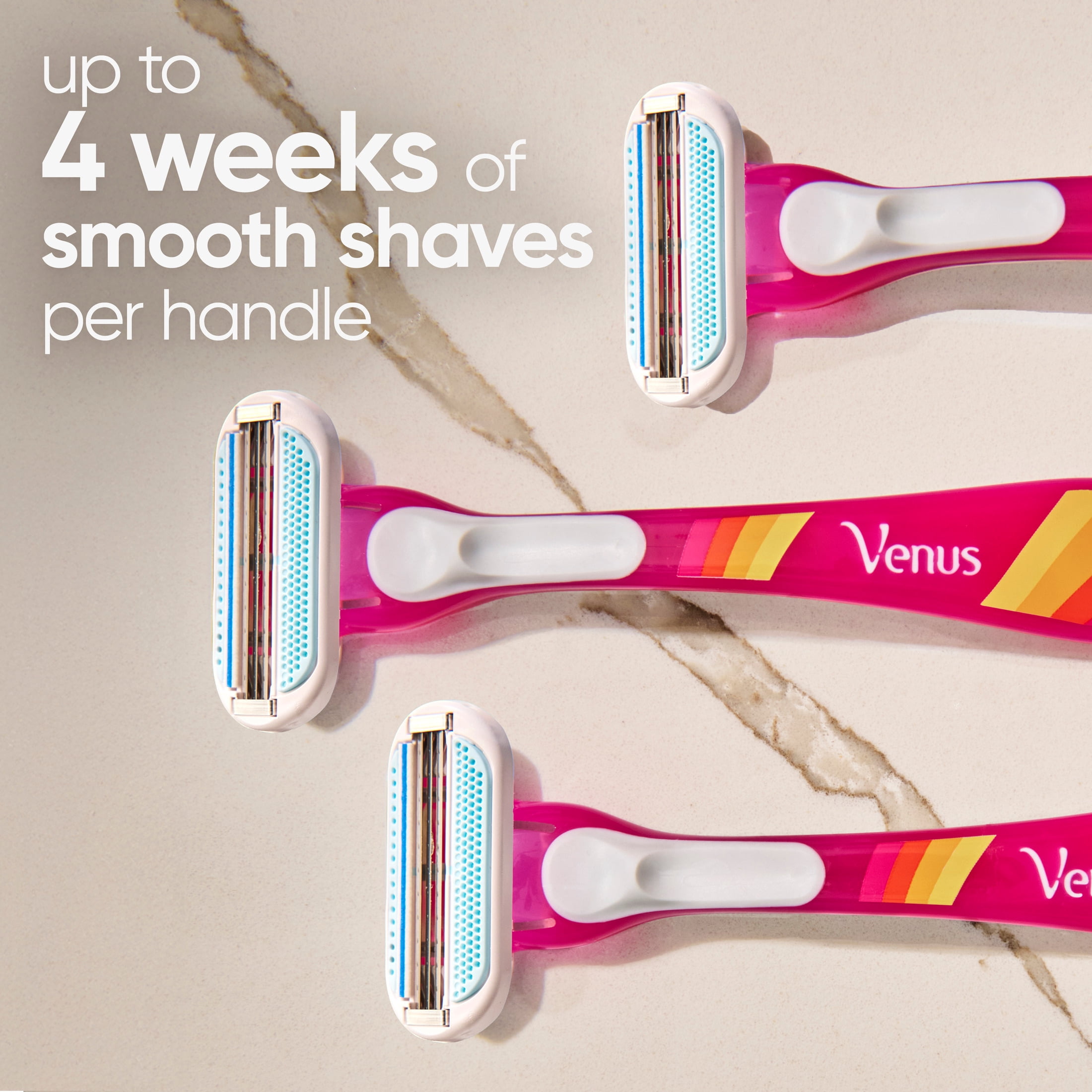 Venus Summer Surf Smooth & Scented Handle Disposable Razors, 3 Count
